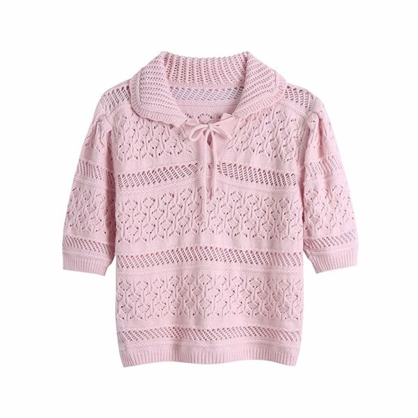 sweet women lapel bow blouse spring-autumn fashion ladies casual cute female jacquard mesh knitted shirt 210515, White
sweet women lapel bow blouse spring-autumn fashion ladies casual cute female jacquard mesh knitted shirt 210515, White