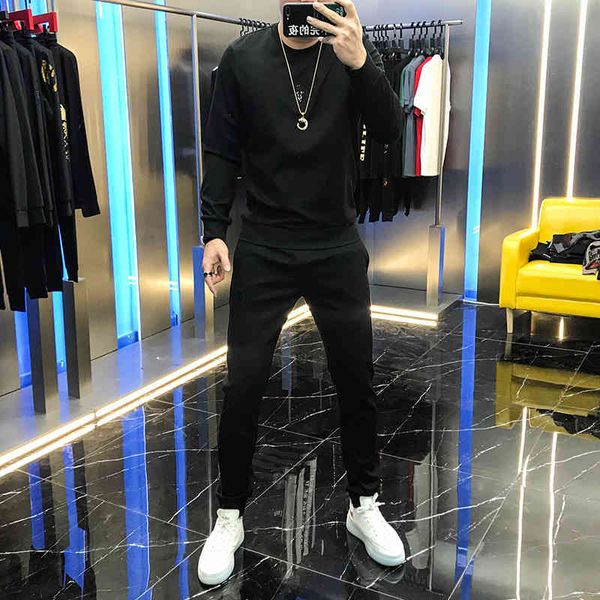 hoodies autumn style nightgown simple embroidered crown lettering sequins pants male, Black
hoodies autumn style nightgown simple embroidered crown lettering sequins pants male, Black