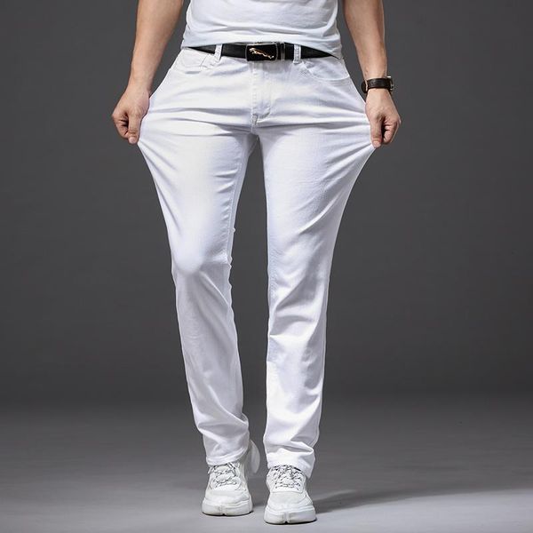 men's jeans shzq autumn men's stretch white classic style slim fit soft trousers male brand business casual pants, Blue
men's jeans shzq autumn men's stretch white classic style slim fit soft trousers male brand business casual pants, Blue