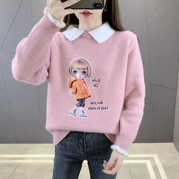 women's sweaters soft loose knitted 2021 casual vintage korean style pullovers warm basic long sleeve elastic knitwear, White;black
women's sweaters soft loose knitted 2021 casual vintage korean style pullovers warm basic long sleeve elastic knitwear, White;black