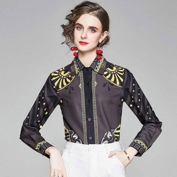 women's blouses & shirts womens clothing floral blouse women long sleeve turn-down collar summer autumn oversize printed vintage loose, White
women's blouses & shirts womens clothing floral blouse women long sleeve turn-down collar summer autumn oversize printed vintage loose, White