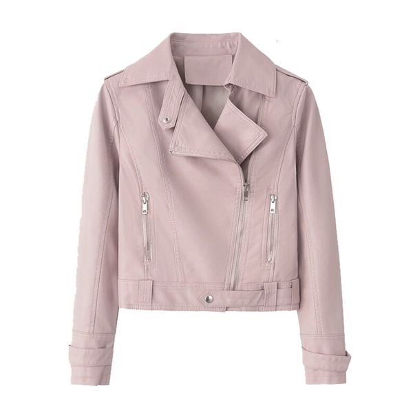 leather korean style chic pink pu motorcycle women's fashion faux leather short jacket waist band slim coat, Black
leather korean style chic pink pu motorcycle women's fashion faux leather short jacket waist band slim coat, Black