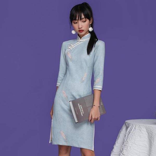 ethnic clothing chic chinese wind restoring ancient ways young girl cheongsam everyday can be a modified version of the dress, Red
ethnic clothing chic chinese wind restoring ancient ways young girl cheongsam everyday can be a modified version of the dress, Red