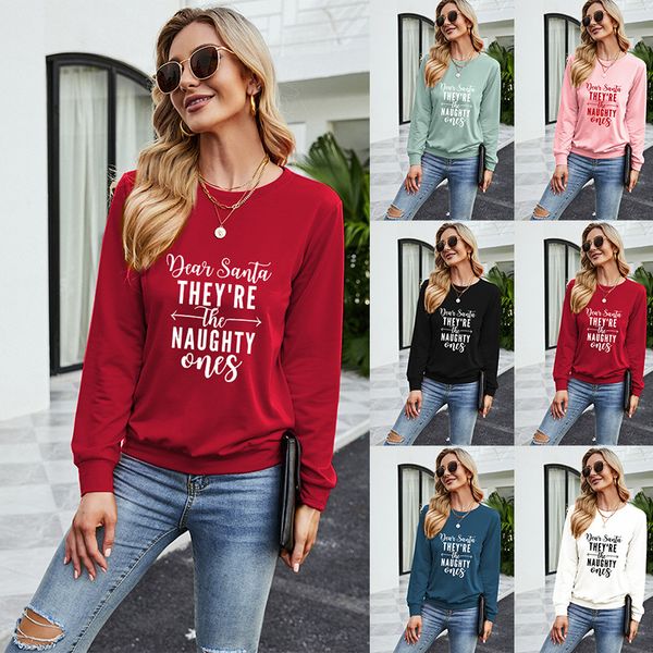 autumn and winter 2021 women's round neck simple letter printed long sleeve sweater, Black
autumn and winter 2021 women's round neck simple letter printed long sleeve sweater, Black