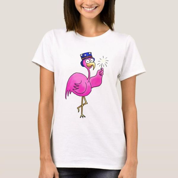 pink patriotic flamingo hat sparkler t-shirt femme funny women's clothing summer white tee shirt oversized
pink patriotic flamingo hat sparkler t-shirt femme funny women's clothing summer white tee shirt oversized