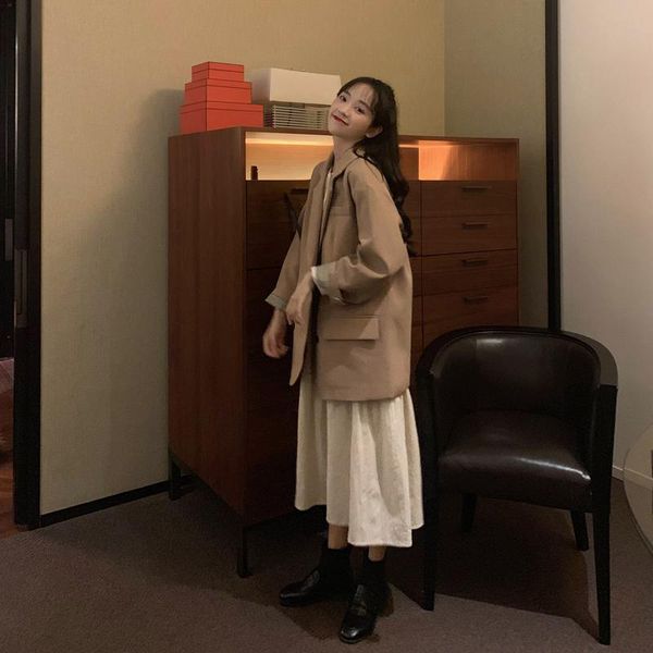 women's suits & blazers blazer 2021 spring autumn korean style loose casual office lady notched collar double breasted long sleeved sui, White;black
women's suits & blazers blazer 2021 spring autumn korean style loose casual office lady notched collar double breasted long sleeved sui, White;black