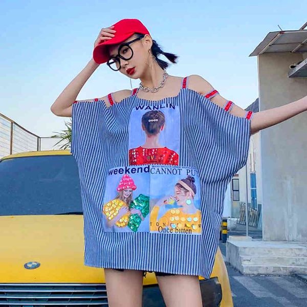 tracksuits 2021 summer new brand in fashion of the cartoon sequin sequins printed scheme striped female t-shirt without handles bat manga, Gray
tracksuits 2021 summer new brand in fashion of the cartoon sequin sequins printed scheme striped female t-shirt without handles bat manga, Gray