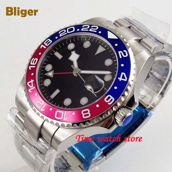 40 mm bliger gmt 3804 automatic watches men waterproof aluminium bezel black iron plate ceramic tablecloth sapphire glass luminaire, Slivery;brown
40 mm bliger gmt 3804 automatic watches men waterproof aluminium bezel black iron plate ceramic tablecloth sapphire glass luminaire, Slivery;brown