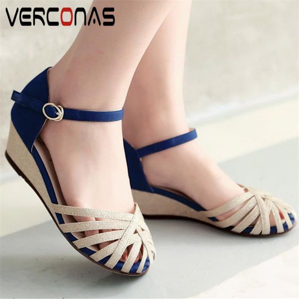 dress shoes verconas women wedge heel comfortable concise wild sandals thick round toe high heeled woman, Black
dress shoes verconas women wedge heel comfortable concise wild sandals thick round toe high heeled woman, Black
