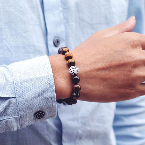 beaded, strands trendy sports enthusiast bracelet for men white volleyball braclet 10mm natural tiger eyes map volcanic rock braslet stone j, Black
beaded, strands trendy sports enthusiast bracelet for men white volleyball braclet 10mm natural tiger eyes map volcanic rock braslet stone j, Black