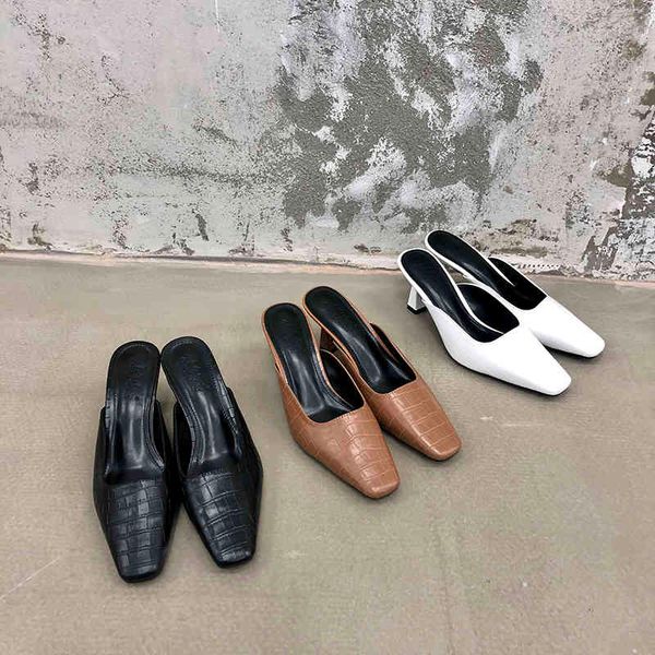 slippers women small square toe slides solid color round high heels fashion mules shoes summer party pumps slip on brown eet0, Black
slippers women small square toe slides solid color round high heels fashion mules shoes summer party pumps slip on brown eet0, Black