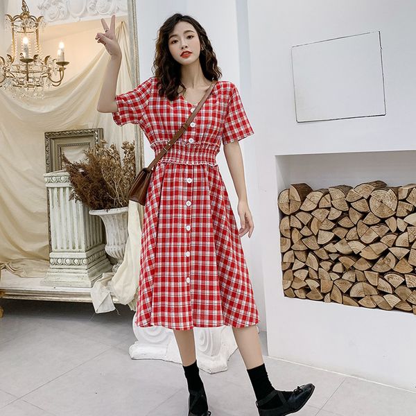 dresses mori summer big size women's dress, western style, age reducing, fat sister mm, slim temperament, waist closing plaid dress, Black;gray
dresses mori summer big size women's dress, western style, age reducing, fat sister mm, slim temperament, waist closing plaid dress, Black;gray