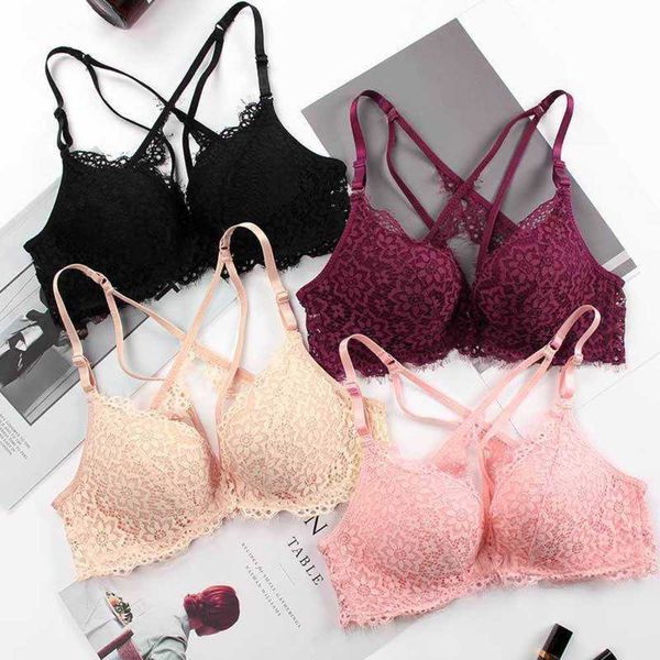 original lace front button back no steel ring gathered underwear hollow out trace bra suit, Red;black
original lace front button back no steel ring gathered underwear hollow out trace bra suit, Red;black