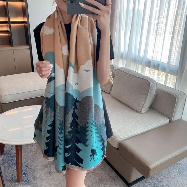 scarves 2021 luxury cashmere scarf winter women pashmina shawls warm blanket wraps female foulard bandana thick print hijab, Blue;gray
scarves 2021 luxury cashmere scarf winter women pashmina shawls warm blanket wraps female foulard bandana thick print hijab, Blue;gray
