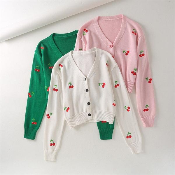 sweaters women sweaters cherry embroidery button up cute ponchoes autumn fashion korean open stitch knit jacket sueter mujer, White;black
sweaters women sweaters cherry embroidery button up cute ponchoes autumn fashion korean open stitch knit jacket sueter mujer, White;black