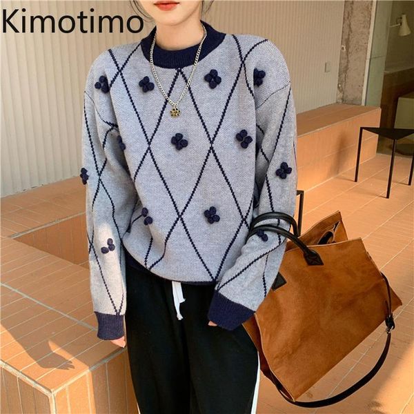 women's sweaters kimotimo design argyle sweater women autumn winter color contrast flowers patchwork pullover korean ins long sleeve fa, White;black
women's sweaters kimotimo design argyle sweater women autumn winter color contrast flowers patchwork pullover korean ins long sleeve fa, White;black