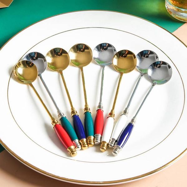 spoons stainless steel spoon ceramic long handle coffee mixing dessert ice cream stirring kitchen tableware accessories &
spoons stainless steel spoon ceramic long handle coffee mixing dessert ice cream stirring kitchen tableware accessories &