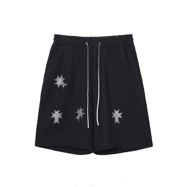 crosin american high street diamond cross cotton shorts men's and women's trendy casual loose straight pants, White;black
crosin american high street diamond cross cotton shorts men's and women's trendy casual loose straight pants, White;black