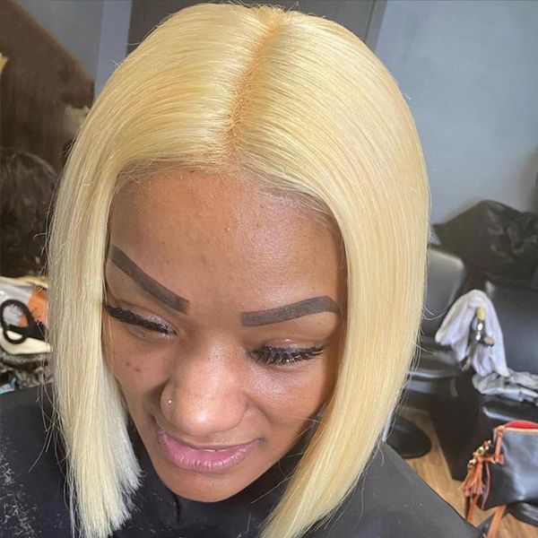 lace wigs 613 front wig human hair for black women t part short bob frontal, Black;brown
lace wigs 613 front wig human hair for black women t part short bob frontal, Black;brown