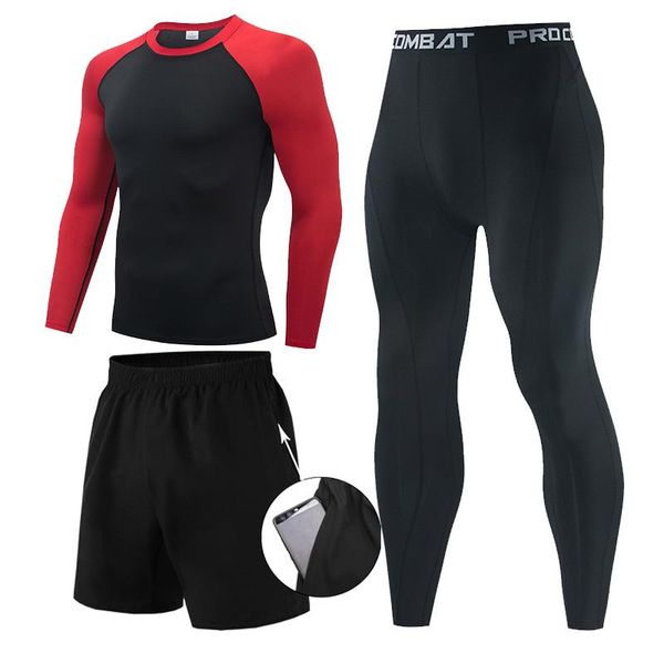 men's tracksuits 3-piece man gym workout clothes quick-dry tight-fit sweatshirt wicking short-sleeve run pants suit summer foutdoor itn, Gray
men's tracksuits 3-piece man gym workout clothes quick-dry tight-fit sweatshirt wicking short-sleeve run pants suit summer foutdoor itn, Gray