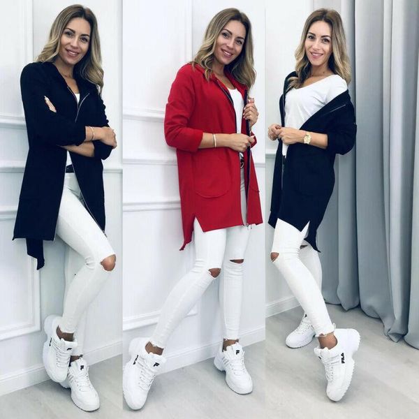 women's jackets women plain hoodie fleece sweatshirt hooded coat sports zip up long jacket outwear autumn spring loose, Black;brown
women's jackets women plain hoodie fleece sweatshirt hooded coat sports zip up long jacket outwear autumn spring loose, Black;brown