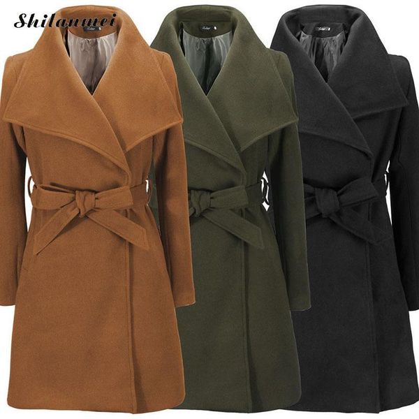 black green long wool coat women's winter blend overcoats slim fit lapel belt autumn warm outerwear & blends
black green long wool coat women's winter blend overcoats slim fit lapel belt autumn warm outerwear & blends