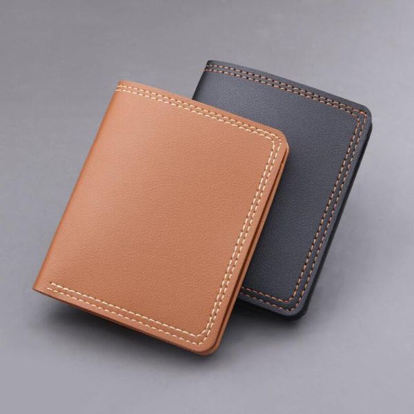 men business pu leather billfold wallet brand short slim male purses money bag thin card holder wallets, Red;black
men business pu leather billfold wallet brand short slim male purses money bag thin card holder wallets, Red;black