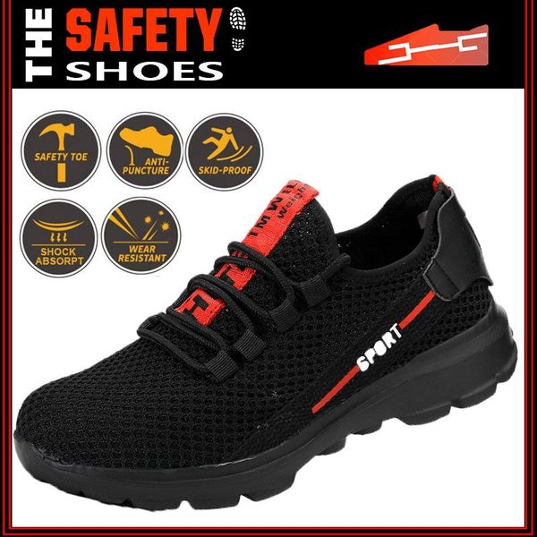boots work for men breathable safety shoes lightweight with steel toe cap mesh indestructible sneakers, Black
boots work for men breathable safety shoes lightweight with steel toe cap mesh indestructible sneakers, Black