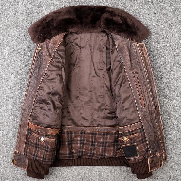 men's leather & faux 2021 vintage brown military style aviation jacket men plus size 3xl real natural cowhide winter thick a2 pilot coa, Black
men's leather & faux 2021 vintage brown military style aviation jacket men plus size 3xl real natural cowhide winter thick a2 pilot coa, Black