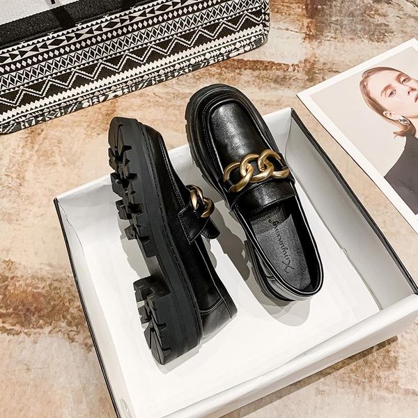 dress shoes 2021pumps women slip-on british style leather grandma platform loafers soft, Black
dress shoes 2021pumps women slip-on british style leather grandma platform loafers soft, Black