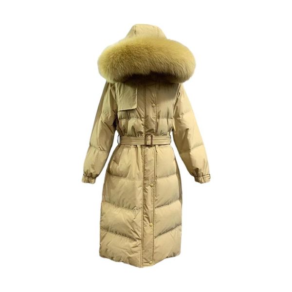 women's wool & blends women solid color hooded down jackets, thickened full-length puffer coat with waistband and fur hood, Black
women's wool & blends women solid color hooded down jackets, thickened full-length puffer coat with waistband and fur hood, Black