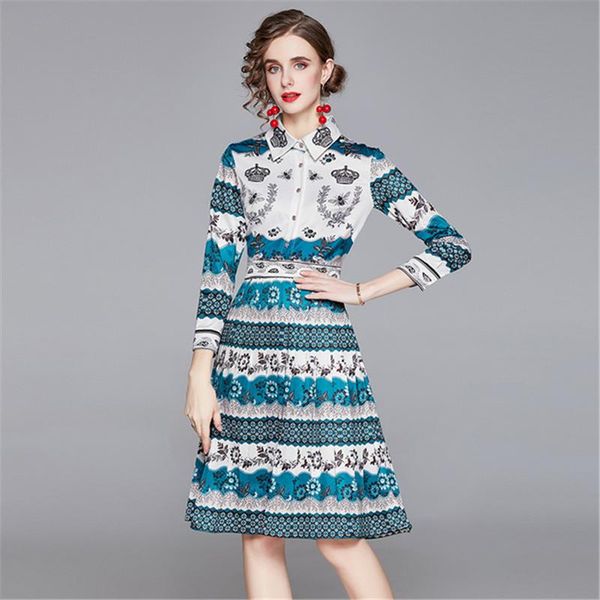 casual dresses women runway turn-down collar long sleeve print dress fashion baroque party knee-length a-line, Black;gray
casual dresses women runway turn-down collar long sleeve print dress fashion baroque party knee-length a-line, Black;gray