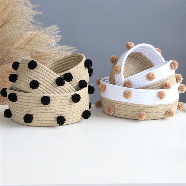 storage baskets ins nordic cotton rope woven dirty clothes laundry basket with pompom sundries deskorganizer hamper
storage baskets ins nordic cotton rope woven dirty clothes laundry basket with pompom sundries deskorganizer hamper