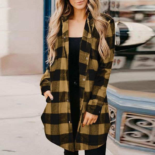 women's knits & tees 2021 fashion women mid-length cardigans casual loose pockets lattice printed long sleeve jackets coat female, White
women's knits & tees 2021 fashion women mid-length cardigans casual loose pockets lattice printed long sleeve jackets coat female, White