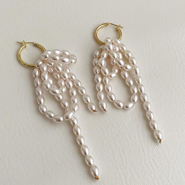 hoop & huggie wtltc 2021 women's multi drop white color pearls tassel hoops earrings big long beaded charms baroque stylish jewelry, Golden;silver
hoop & huggie wtltc 2021 women's multi drop white color pearls tassel hoops earrings big long beaded charms baroque stylish jewelry, Golden;silver