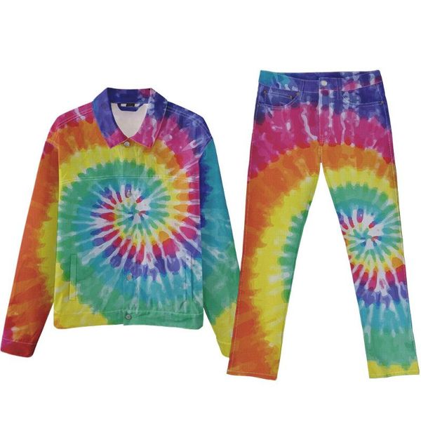 men's casual shirts 2021 tie dye printed two piece set women men straight denim pants+denim lapel jacket harajuku streetwear fashion cl, White;black
men's casual shirts 2021 tie dye printed two piece set women men straight denim pants+denim lapel jacket harajuku streetwear fashion cl, White;black
