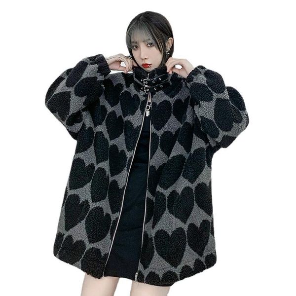 women's wool & blends loose fit pattern lambswool big size woolen coat parkas long sleeve fashion tide autumn winter 2021, Black
women's wool & blends loose fit pattern lambswool big size woolen coat parkas long sleeve fashion tide autumn winter 2021, Black