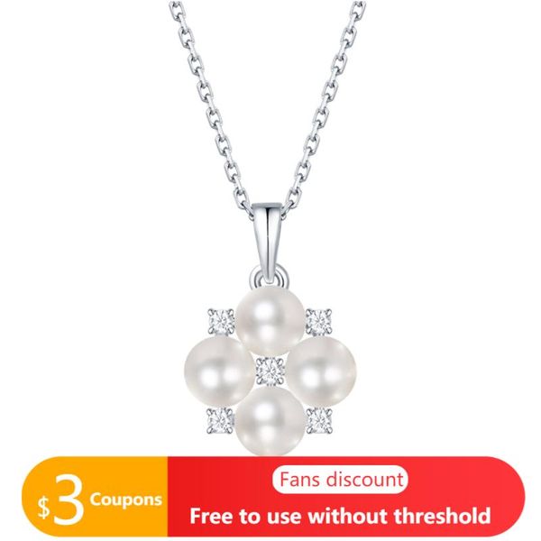 chains agata women necklace moissanite diamond and pearls flower shape pendants for fine jewelry valentine's day gift, Silver
chains agata women necklace moissanite diamond and pearls flower shape pendants for fine jewelry valentine's day gift, Silver