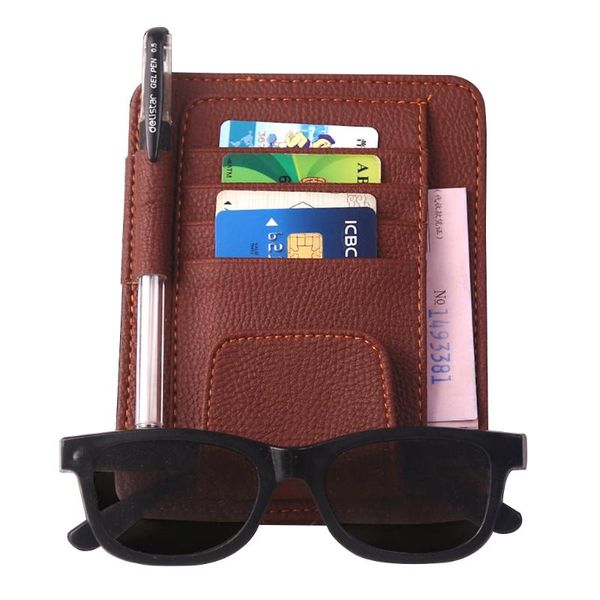 car organizer auto sun visor leather storage bag card holder multifunctional pen sunglasses umbrella stowing tidying 2021
car organizer auto sun visor leather storage bag card holder multifunctional pen sunglasses umbrella stowing tidying 2021