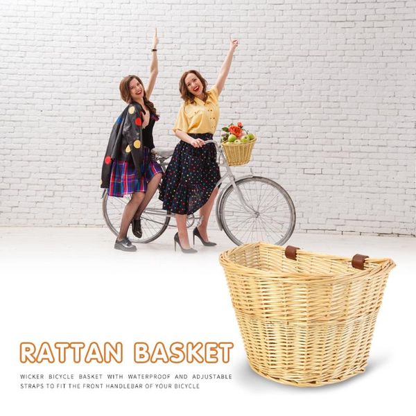 rattan bike basket front pannier bag practical multi-functional durable bicycle scooter handlebar storage container car & truck racks
rattan bike basket front pannier bag practical multi-functional durable bicycle scooter handlebar storage container car & truck racks