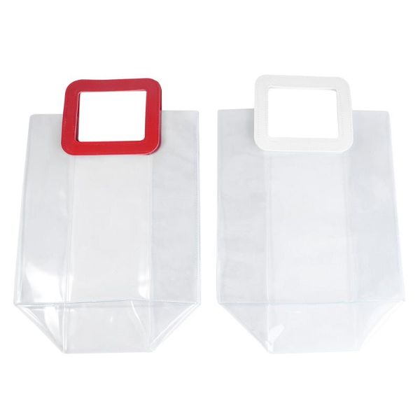 2pcs practical gift wrapping bag simple present handheld pvc (white red) wrap
2pcs practical gift wrapping bag simple present handheld pvc (white red) wrap