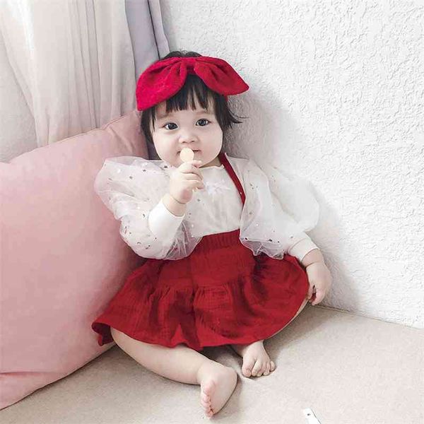 spring summer cute girls cotton suspender skirt with hair band baby all-match bodysuits jumpsuits 210708, Blue
spring summer cute girls cotton suspender skirt with hair band baby all-match bodysuits jumpsuits 210708, Blue