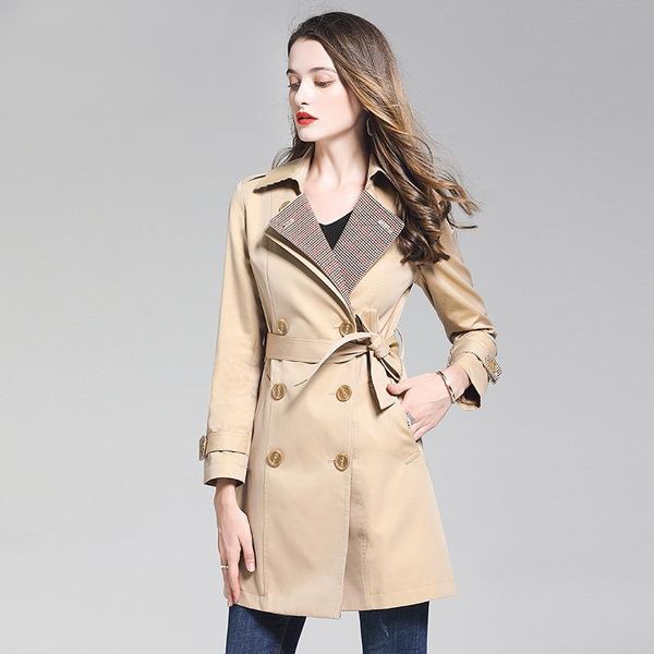 women's trench coats middle long overcoat 2021 spring and autumn windbreaker british double breasted adjustwaist s2082a, Tan;black
women's trench coats middle long overcoat 2021 spring and autumn windbreaker british double breasted adjustwaist s2082a, Tan;black