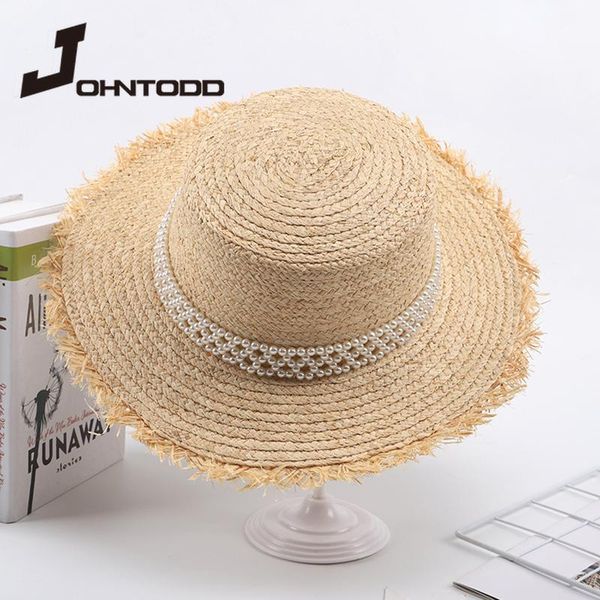 summer women's sun hat pearl ribbon flat roof raffia straw beach ladies cap handmade casual hats for women wide brim, Blue;gray
summer women's sun hat pearl ribbon flat roof raffia straw beach ladies cap handmade casual hats for women wide brim, Blue;gray