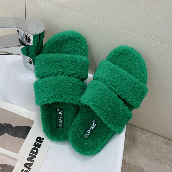 slippers suojialun 2022 fashion green women fur shoes ladies flip flop flat furry slides outdoor sandals home slip, Black
slippers suojialun 2022 fashion green women fur shoes ladies flip flop flat furry slides outdoor sandals home slip, Black