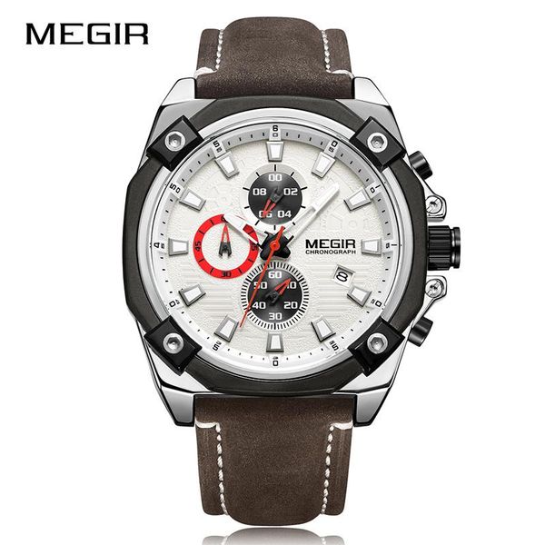 wristwatches megir men's chronograph watch fashion leather quartz luxury casual sports watches men waterproof relogio masculino, Slivery;brown
wristwatches megir men's chronograph watch fashion leather quartz luxury casual sports watches men waterproof relogio masculino, Slivery;brown