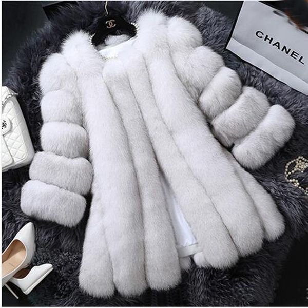 autumn and winter new korean women's wear medium and long imitation , slim celebrity fox fur thickened coat, Black
autumn and winter new korean women's wear medium and long imitation , slim celebrity fox fur thickened coat, Black