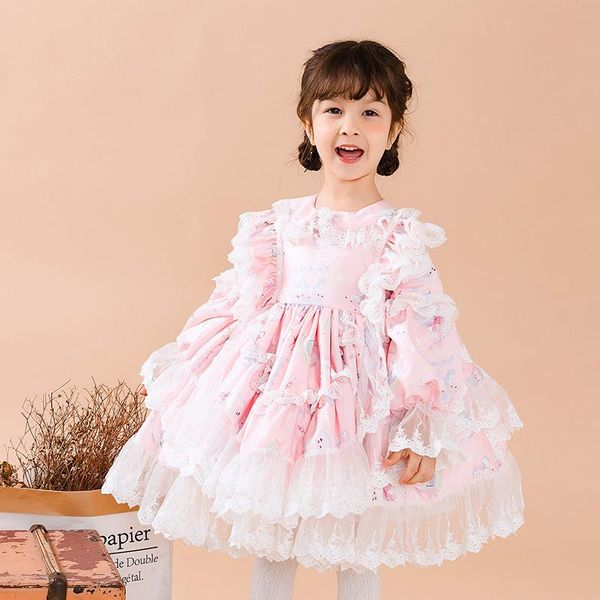 girl's dresses 2pcs spanish girls pink dress baby lolita princess ball gown infant boutique clothes children 1st birthday easter party, Red;yellow
girl's dresses 2pcs spanish girls pink dress baby lolita princess ball gown infant boutique clothes children 1st birthday easter party, Red;yellow
