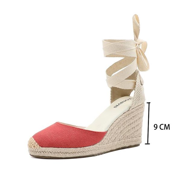 sandals nice sapato feminino offer rushed 7-9cm sandalias mujer womens up wedge espadrille summer shoes round closed toe heel, Black
sandals nice sapato feminino offer rushed 7-9cm sandalias mujer womens up wedge espadrille summer shoes round closed toe heel, Black