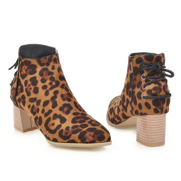 boots women round toe high heel ankle short booties leopard print flock lace-up shoes zipper vintage ladies maziao, Black
boots women round toe high heel ankle short booties leopard print flock lace-up shoes zipper vintage ladies maziao, Black